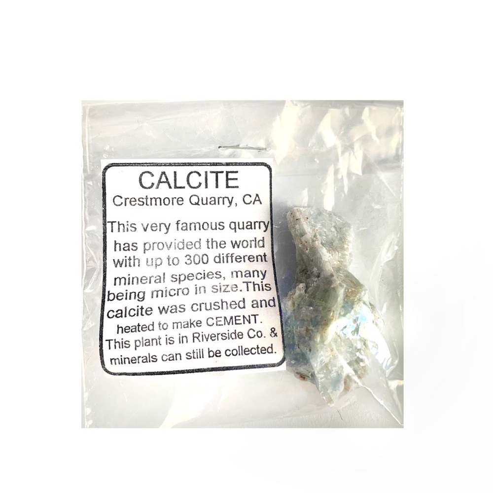 Blue Calcite Mineral Sample from Crestmore Quarry Riverside California